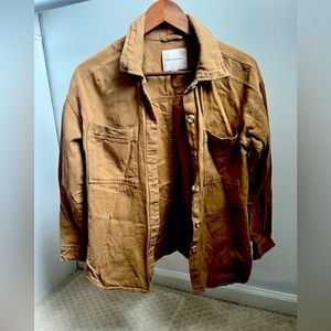 Layering / Jacket tan button up